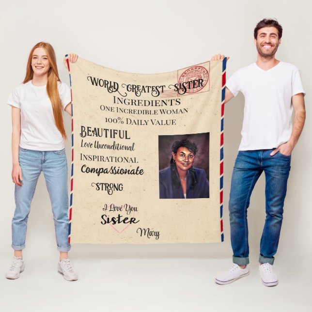 Polaire Couverture Fleece la plus grande Soeur du monde (En situation)