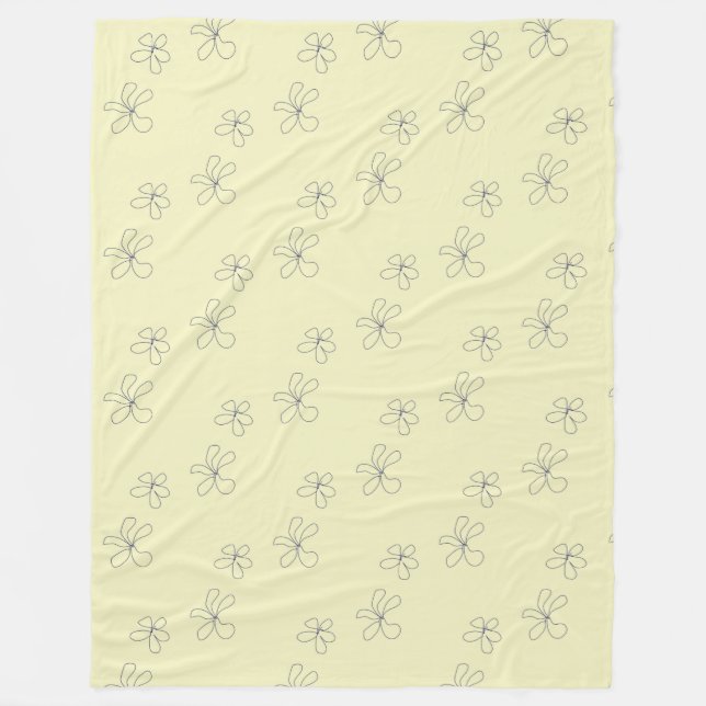 Polaire couverture fleur jaune (Devant)