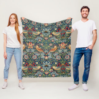 Polaire Couverture fleurie de fraise William Morris