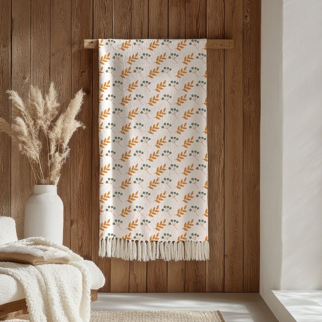 Polaire Couverture Fleurs Pastel Accent Bohème Marron 70 (Pastel Flower Blanket 70s Brown Boho Accent)