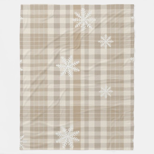 Polaire Couverture flocon de neige à carreaux Gingham – Be (Devant)