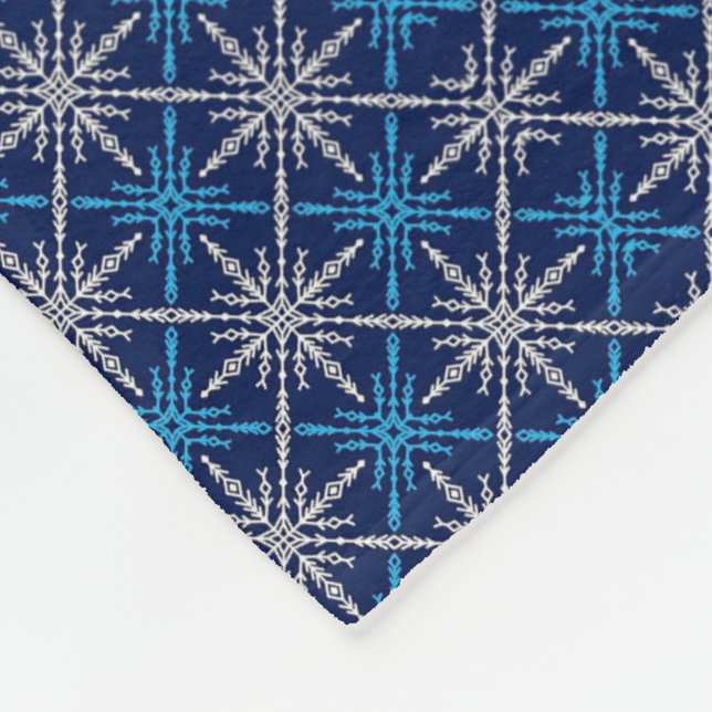 Polaire Couverture Flocon de Neige Bleu Hiver (Coin)