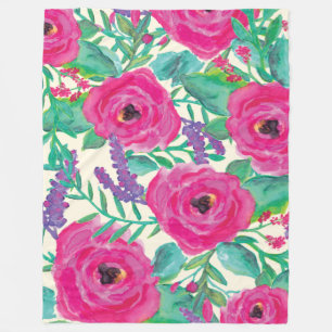 Polaire Couverture florale fraîche d'ouatine