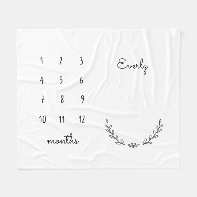 Polaire Couverture florale personnalisée (Devant (Horizontal))