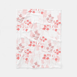 Polaire Couverture florale rose