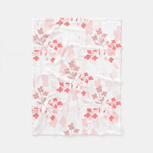 Polaire Couverture florale rose (Devant)