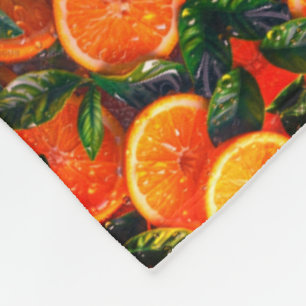 Polaire Couverture Fraîches Oranges et Feuilles