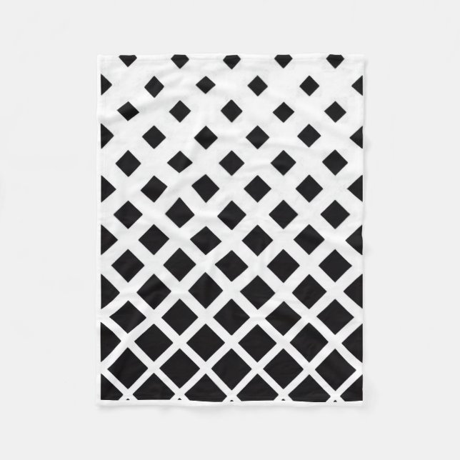Polaire Couverture géométrique noire et blanche ADOM (Devant)