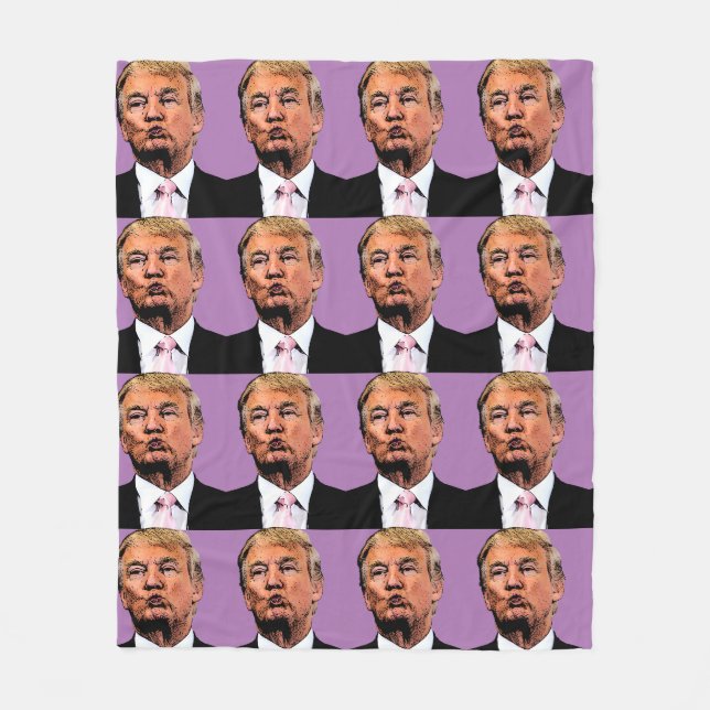 POLAIRE COUVERTURE GRANDE TAILLE MOYENNE DE DONALD TRUMP (Devant)