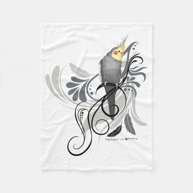 Polaire Couverture grise de Cockatiel (Devant)