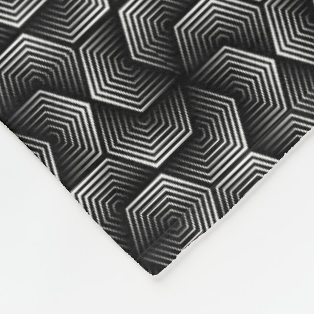 Polaire Couverture Hexagone Illusion Optique (Coin)