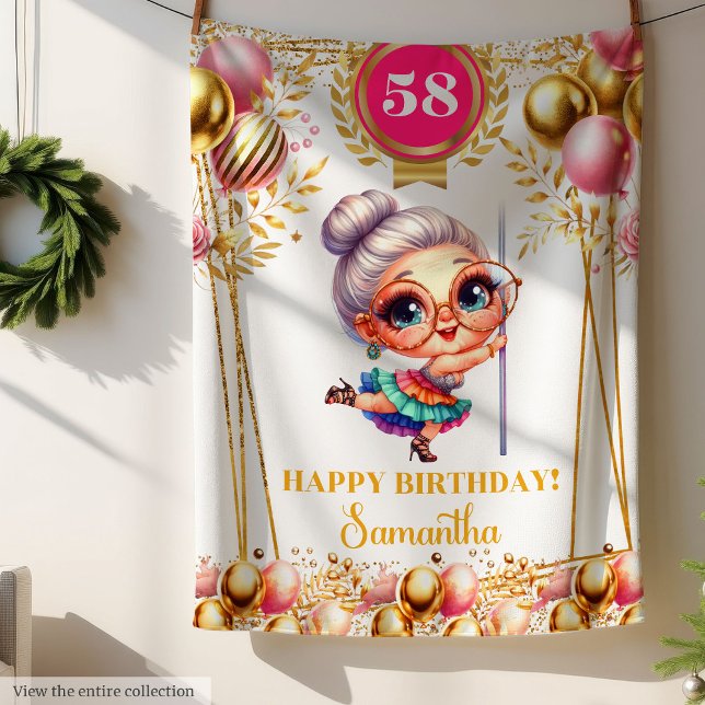 Polaire Couverture humoristique pour grand-mère avec nom p (Humor Blanket for Grandma Custom Name)