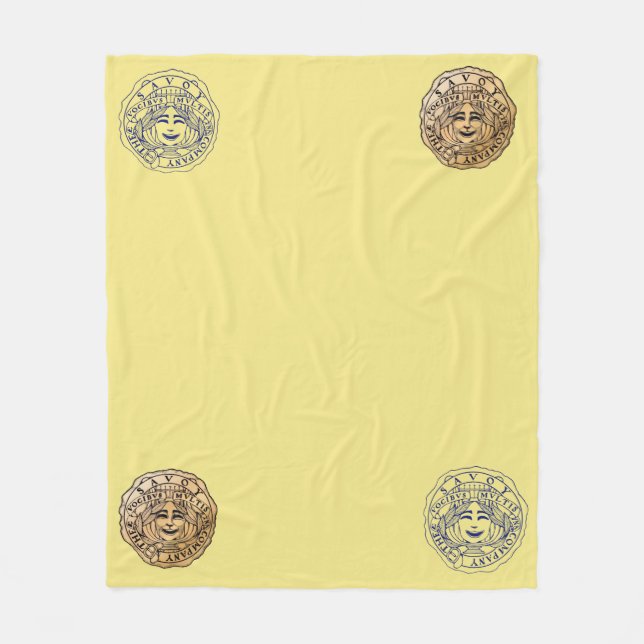 Polaire Couverture jaune avec logo Savoy (Devant)