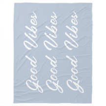 Couverture jetée en fleece Sherpa Good Vibes