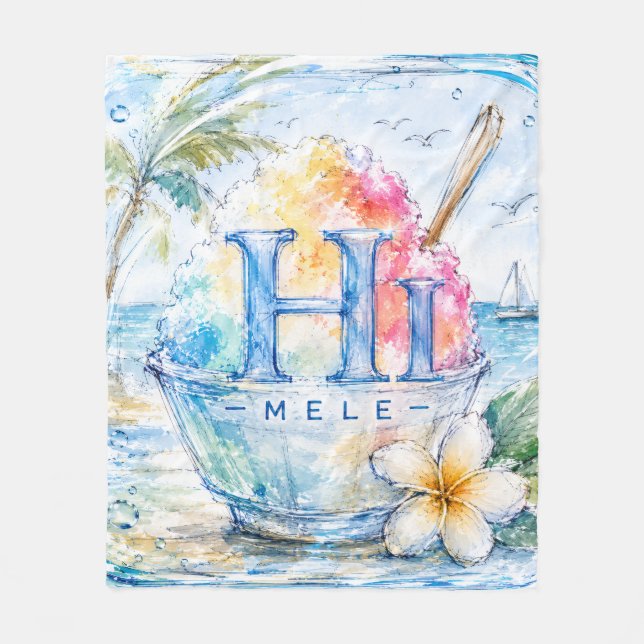 Polaire Couverture jetée HIMELE Shave Ice de soutien (Devant)