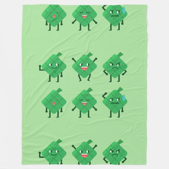 Polaire couverture kawaii Ketupat (Devant)