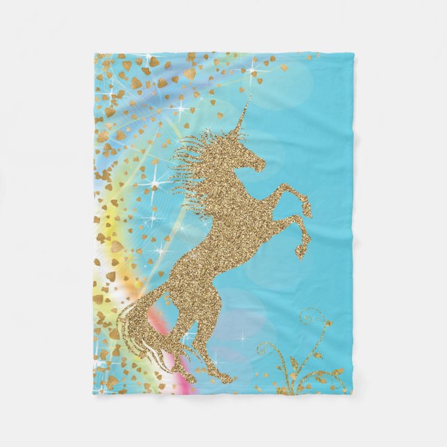 Polaire Couverture Licorne Magique (Devant)