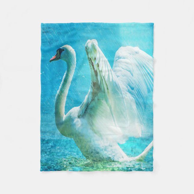 Polaire Couverture magnifique d'ouatine de cygne (Devant)