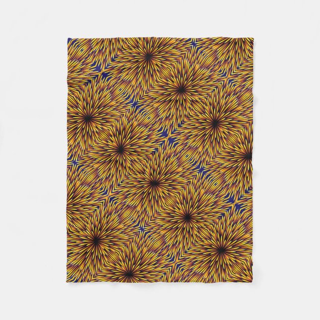 Polaire Couverture Mandala Tournesol Doré ADOM (Devant)