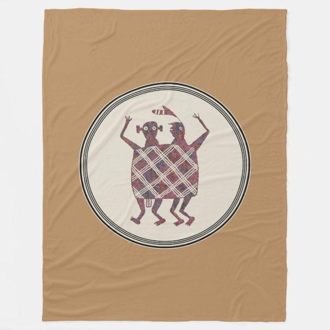 Polaire Couverture Mariage, Design De Poterie Mimbres (Devant)