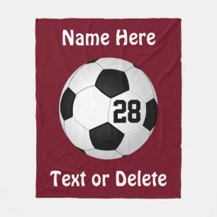 Polaire Couverture marron de jet du football PERSONNALISÉ