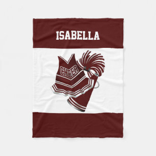 Polaire Couverture marron d'ouatine de pom-pom girl