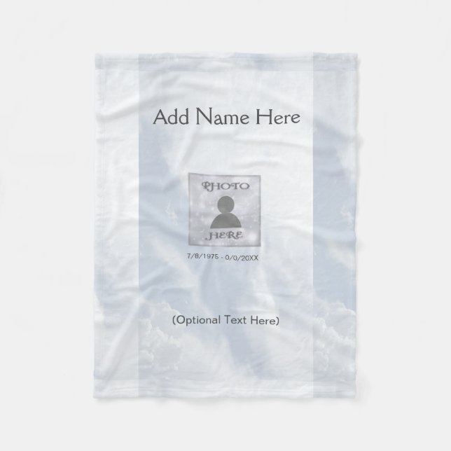Polaire Couverture mémorial personnalisée (Devant)