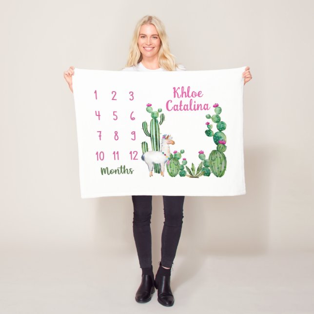 Polaire Couverture mensuelle de jalon personnalisée pour b (En situation)