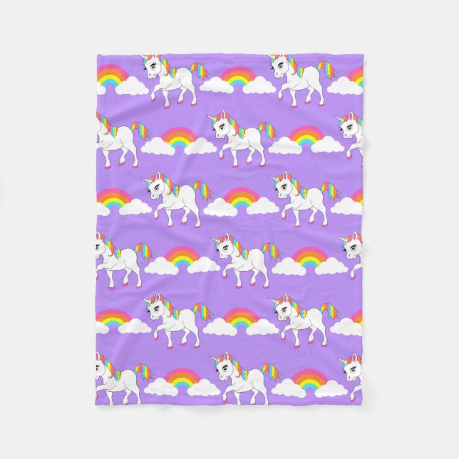 Polaire Couverture mignonne de licorne (Devant)