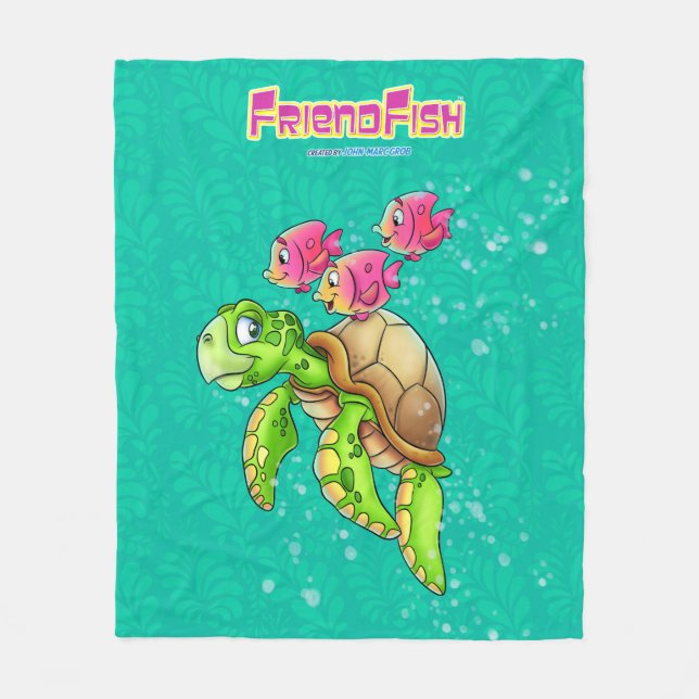 Polaire Couverture mignonne de tortue (Devant)