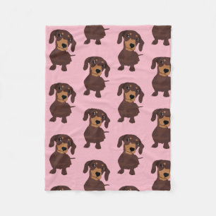 Polaire Couverture mignonne d'ouatine de rose de teckel