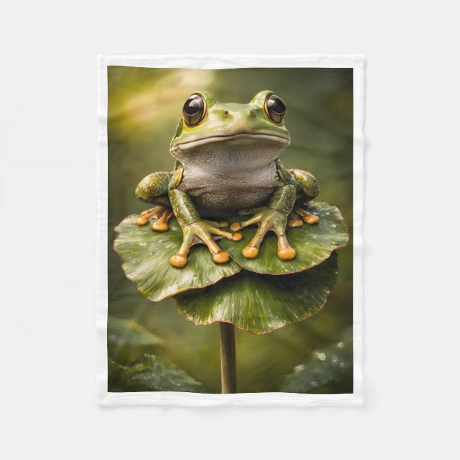 Polaire Couverture Mignonne Petite Grenouille des Arbres (Devant)