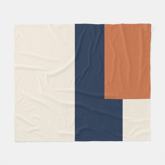 Polaire Couverture Moderne Esthétique Abstraite Bloc de Co (Devant (Horizontal))