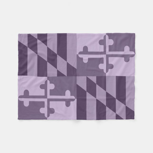 Polaire Couverture monochromatique de drapeau du Maryland (Devant (Horizontal))