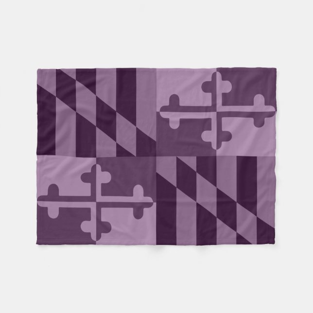 Polaire Couverture monochromatique de drapeau du Maryland (Devant (Horizontal))