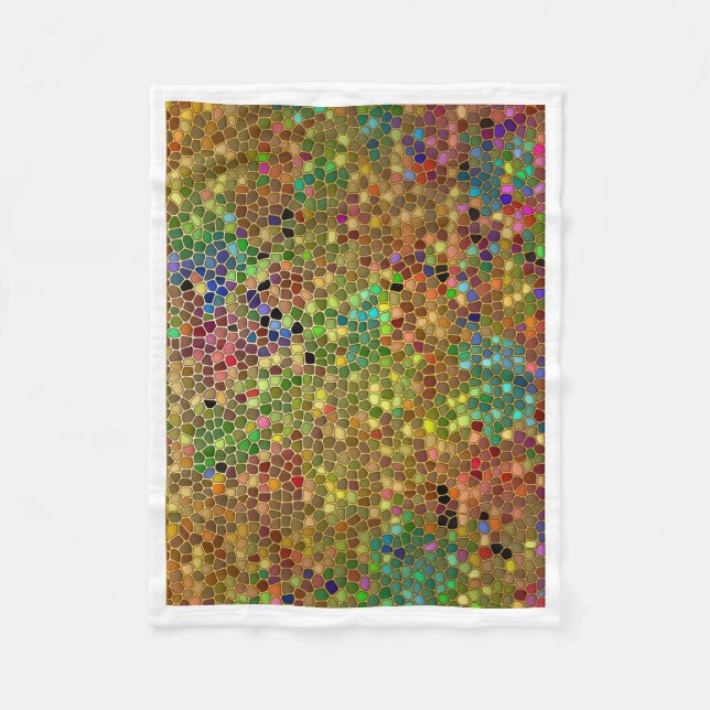 Polaire Couverture Mosaïque de Pierres Colorées ADOM (Devant)