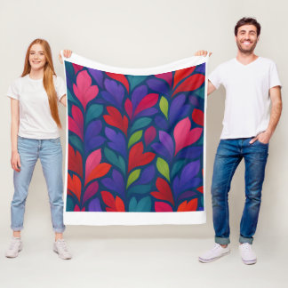 Polaire Couverture motif pétales multicolores – Style flor