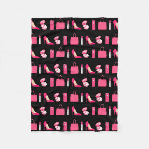 Polaire Couverture noire d'ouatine de choses Girly