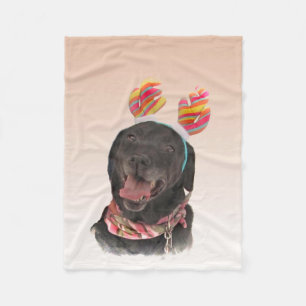 Polaire Couverture noire douce d'ouatine de chien de