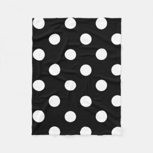 Polaire Couverture noire et blanche de point de polka