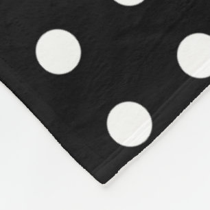 Polaire Couverture noire et blanche d'ouatine de point de