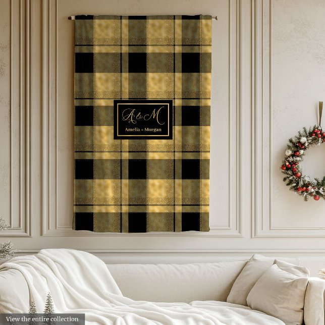 Polaire Couverture noire et or Cadeau d'anniversaire chic  (Chic Glamorous Birthday Gift Black Gold Blanket)