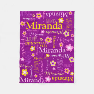 Polaire Couverture nommée de Miranda de filles jaunes