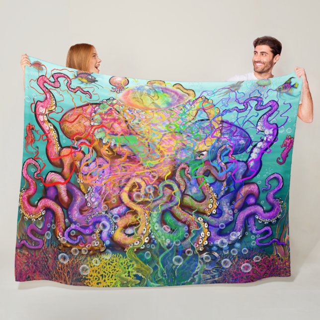 Polaire Couverture Octopi Fleece (En situation)