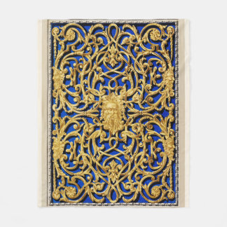 Polaire Couverture or et bleu