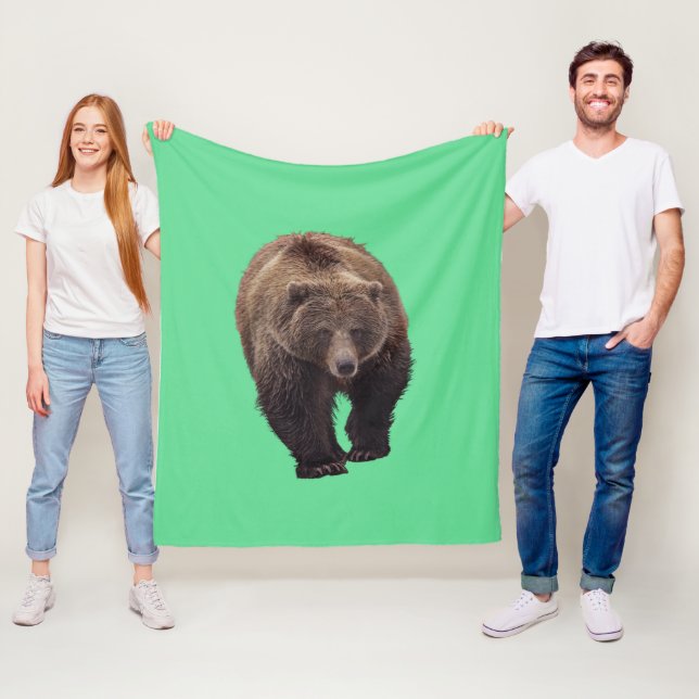 POLAIRE COUVERTURE OURS GRIZZLI (En situation)
