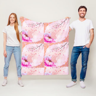 Polaire Couverture Papillon Fleur de Cerisier