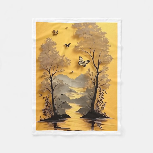 Polaire Couverture Papillon Rivière Dorée (Devant)