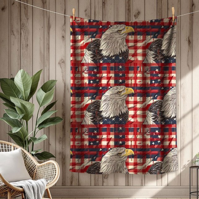 Polaire Couverture patriotique pour la maison Esprit de l' (Patriotic Home Blanket Eagle Spirit for the USA)