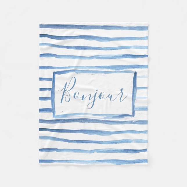 Polaire Couverture personnalisable peinte de rayures (Devant)